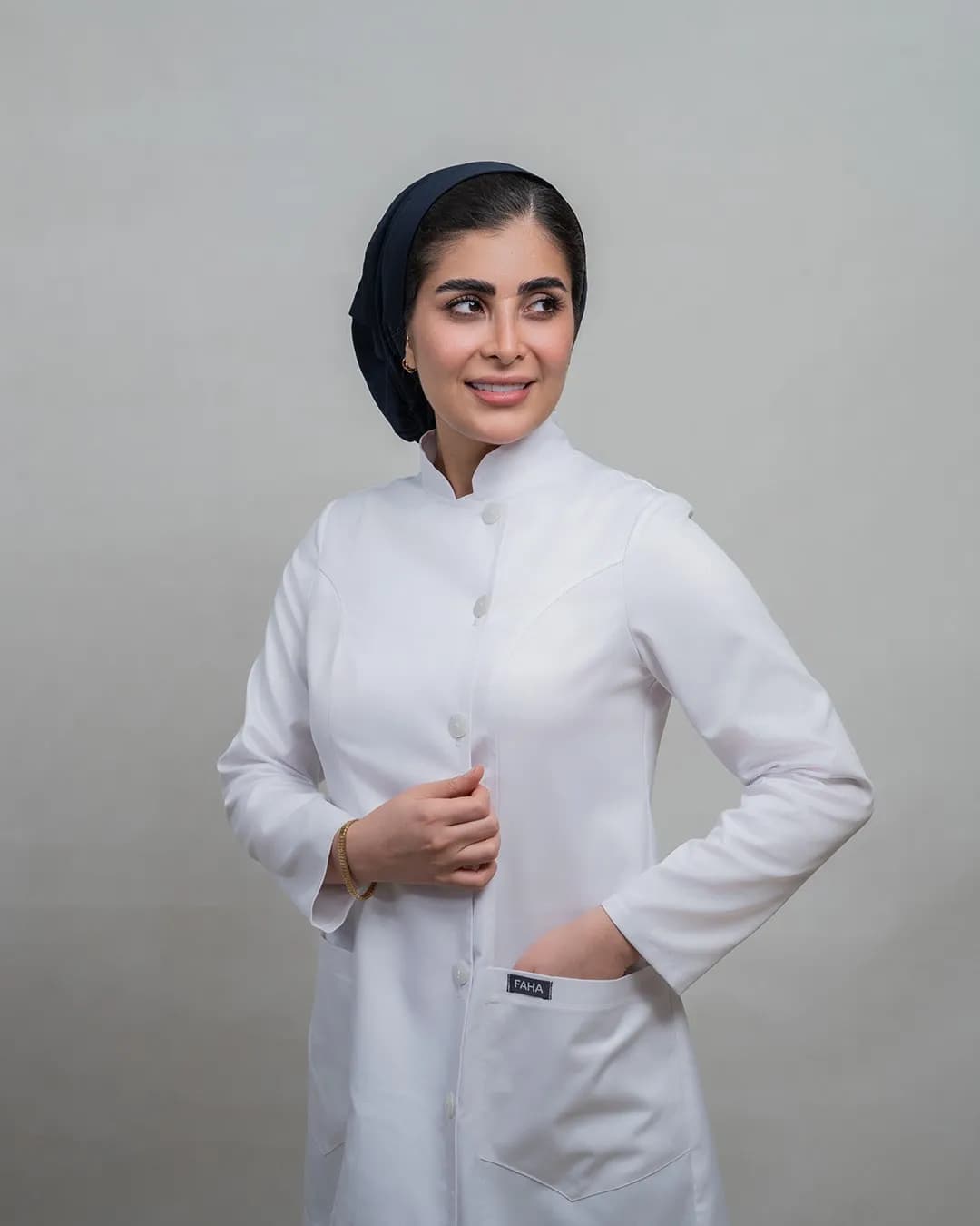 روپوش پزشکی سفید زنانه مدل اسکای