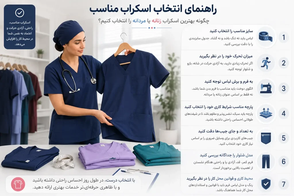 راهنمای انتخاب اسکراب زنانه یا مردانه مناسب برای محیط کار