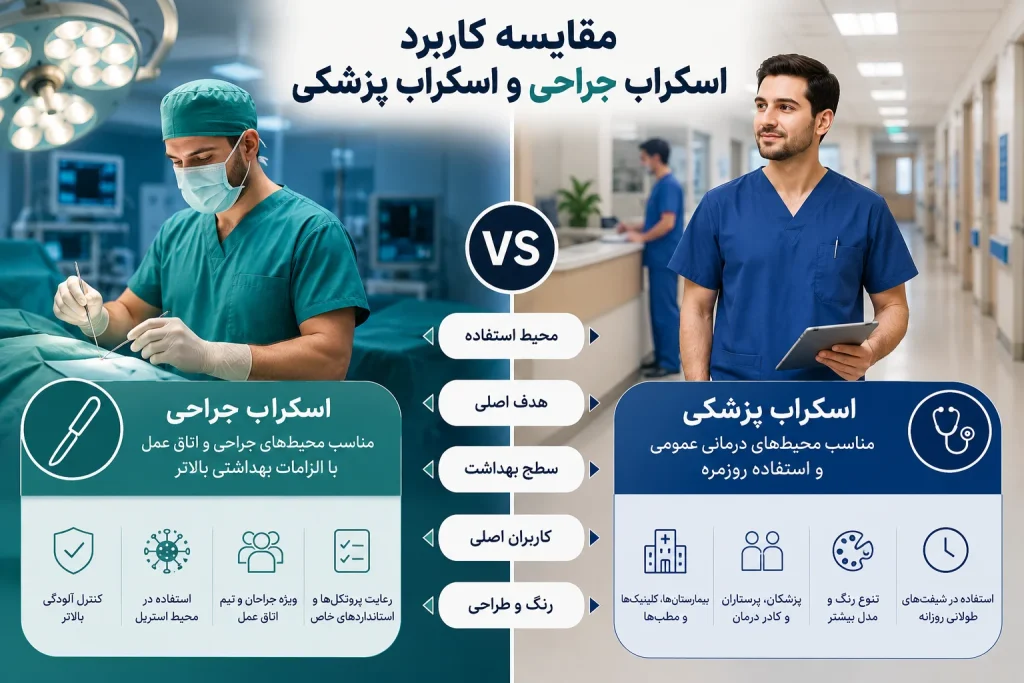 مقایسه کاربرد اسکراب جراحی و اسکراب پزشکی