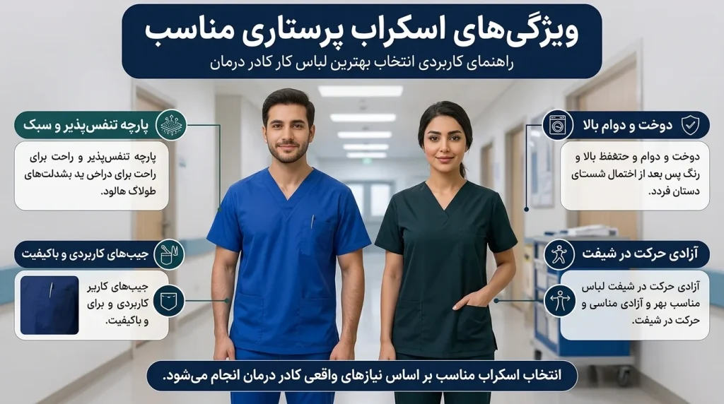 ویژگیهای اسکراب پرستاری مناسب