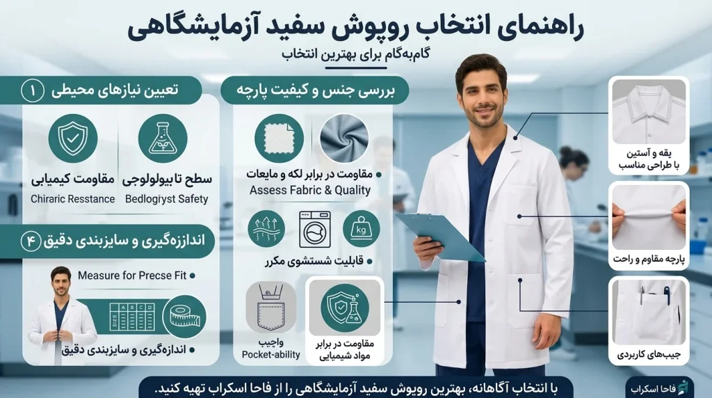 راهنمای انتخاب روپوش سفید آزمایشگاهی مناسب